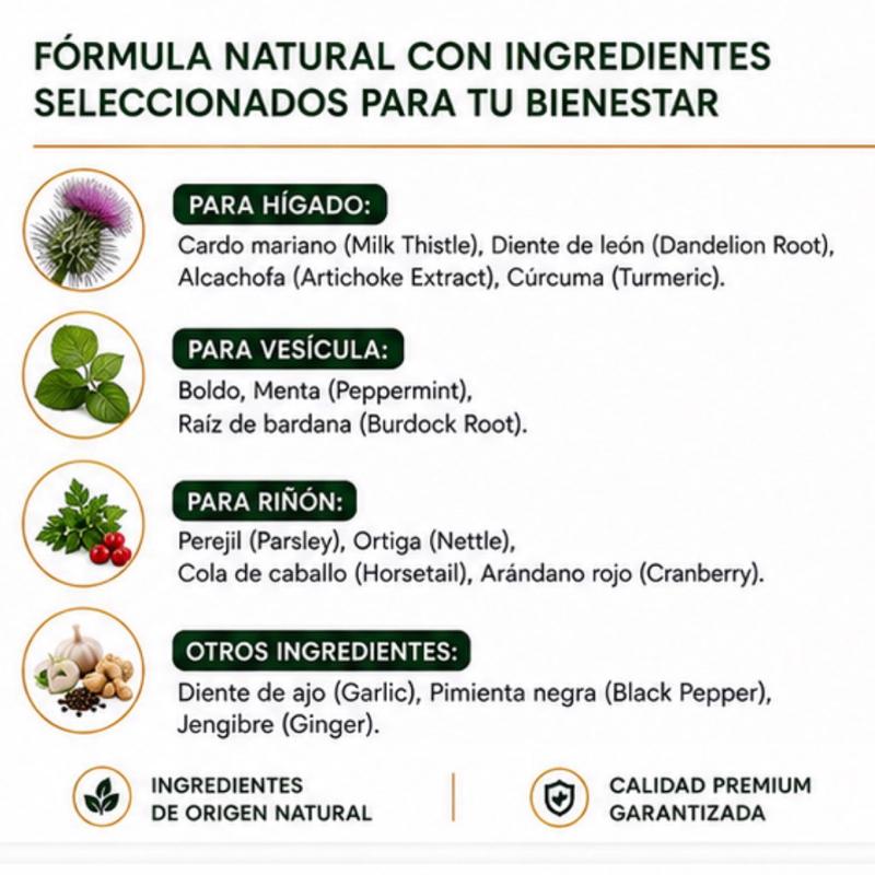Vesícula, Hígado y Riñón – 60 Tabletas - Imagen 3