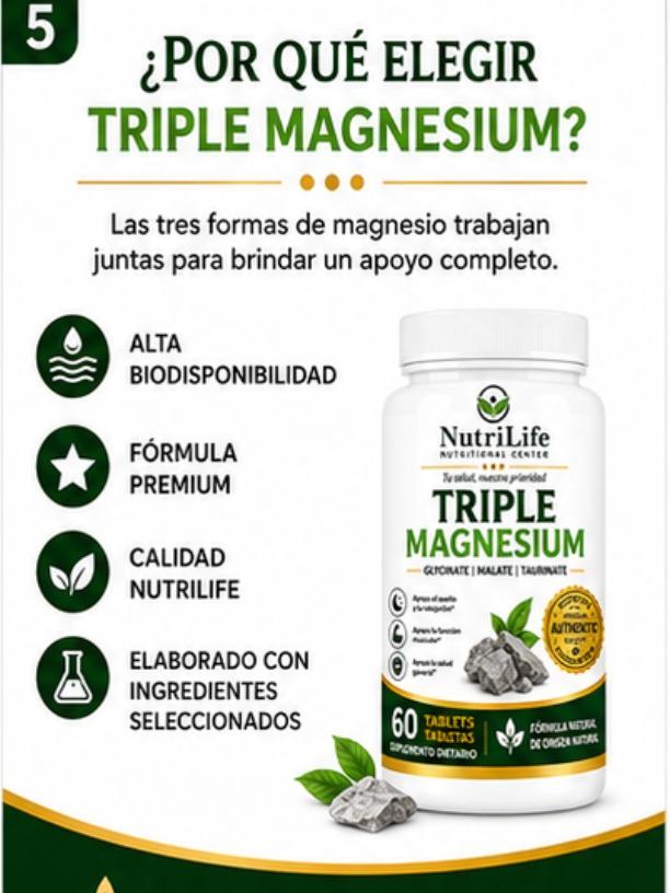 Magnesio Triple – 60 Cápsulas - Imagen 5