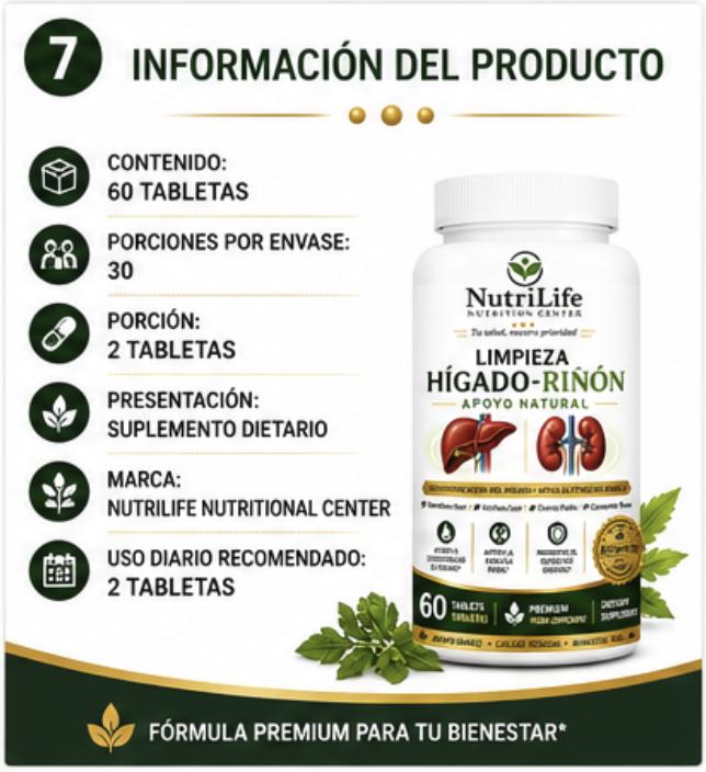 Limpieza Hígado y Riñón – 60 Tabletas - Imagen 2